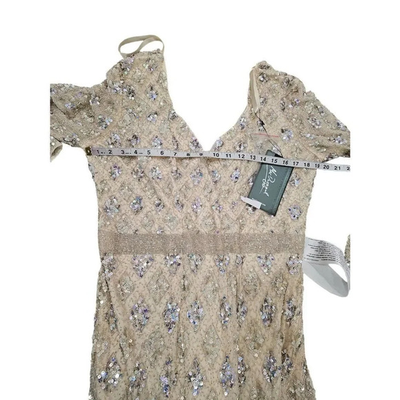 Mac Duggal GEOMETRIC EMBELLISHED EVENING GOWN Sz 16 - Picture 11 of 12